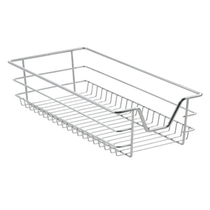 Lot de 2 Paniers Tiroirs de Rangement à Glissières Télescopiques Argenté [en.casa]