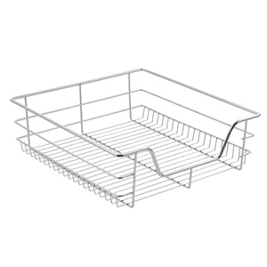 Lot de 2 Paniers Tiroirs de Rangement à Glissières Télescopiques Argenté [en.casa]