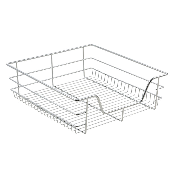 Lot de 2 Paniers Tiroirs de Rangement à Glissières Télescopiques Argenté [en.casa]