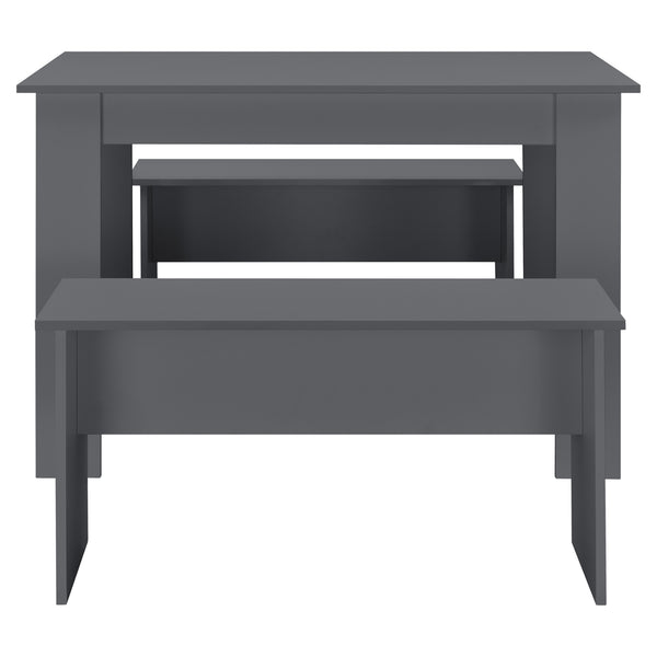 Lot de Table et 2 Bancs de Salle à Manger Hokksund pour 4 Personnes [en.casa]
