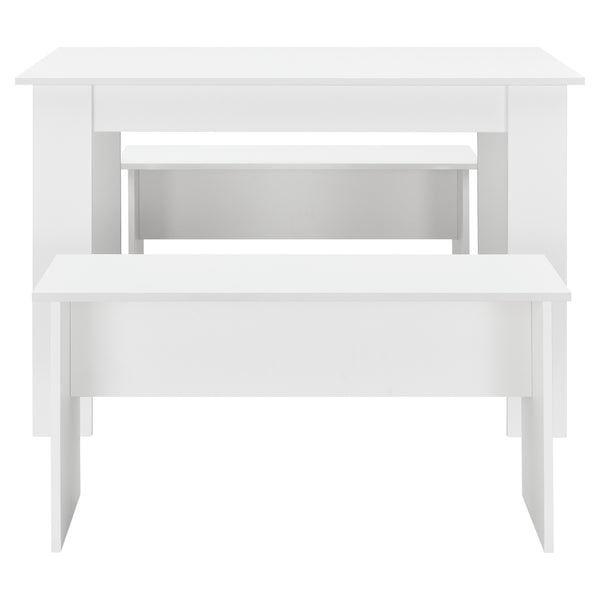 Lot de Table et 2 Bancs de Salle à Manger Hokksund pour 4 Personnes [en.casa]