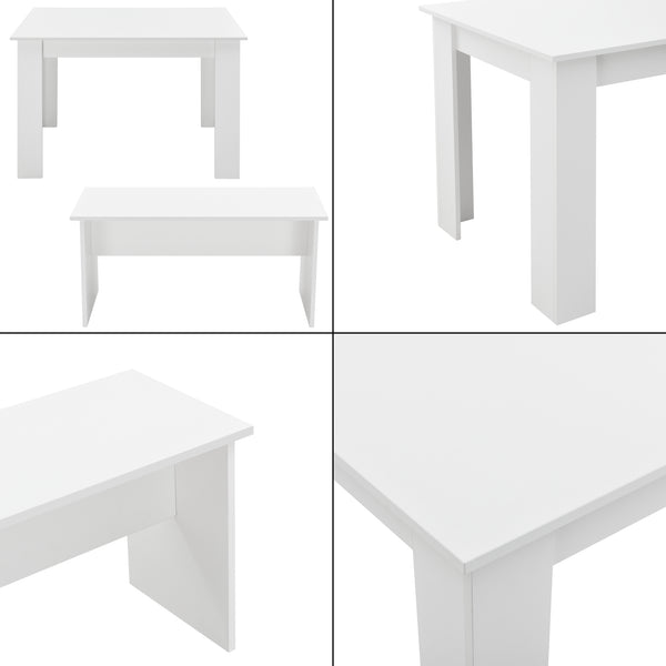 Lot de Table et 2 Bancs de Salle à Manger Hokksund pour 4 Personnes [en.casa]