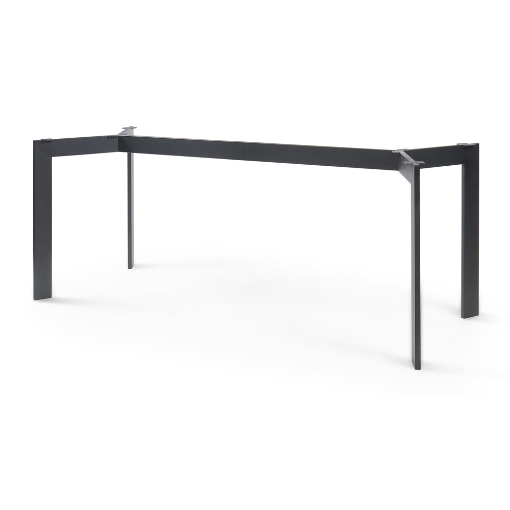 Piétement de table Verg acier laqué noir [en.casa]