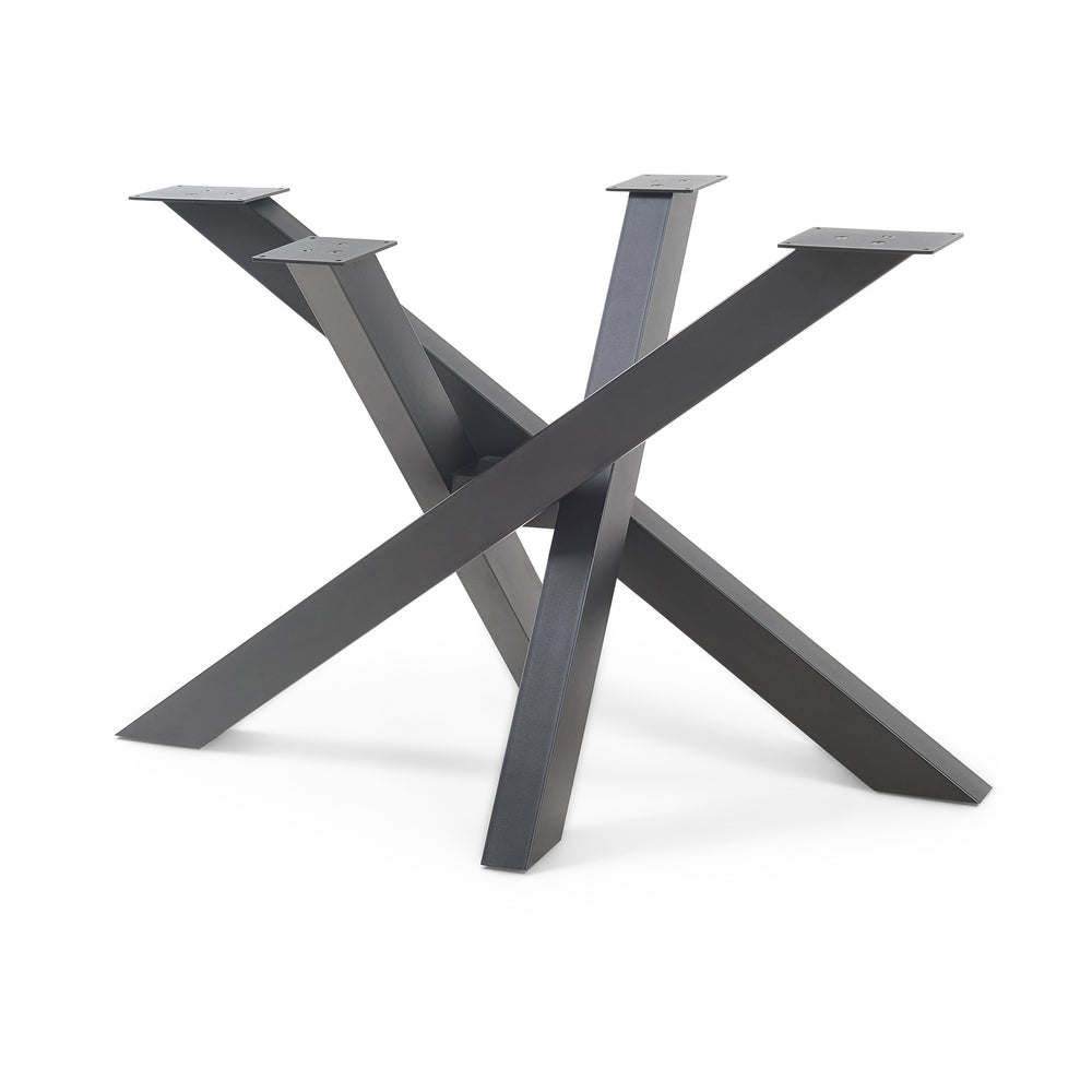 Structure de table Umala acier noir [en.casa]