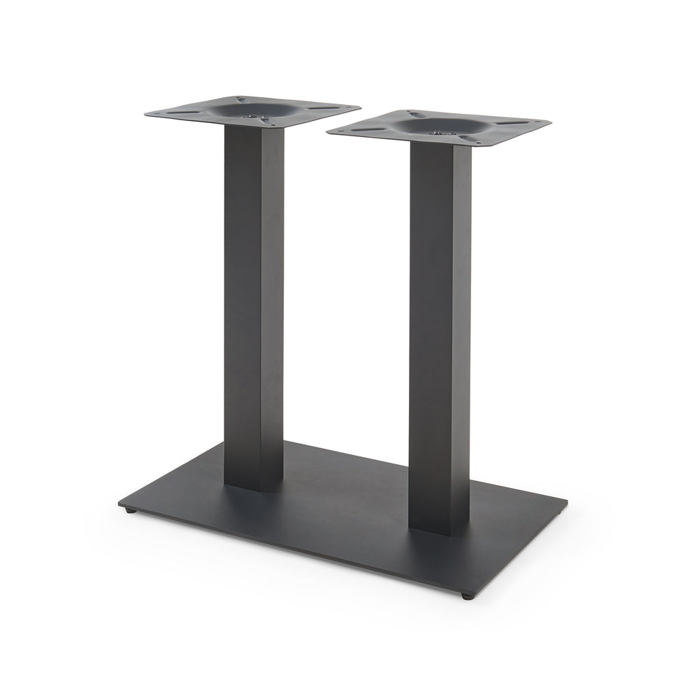 Piétement de table Vadejord acier laqué 70 x 40 x 73 cm noir [en.casa]