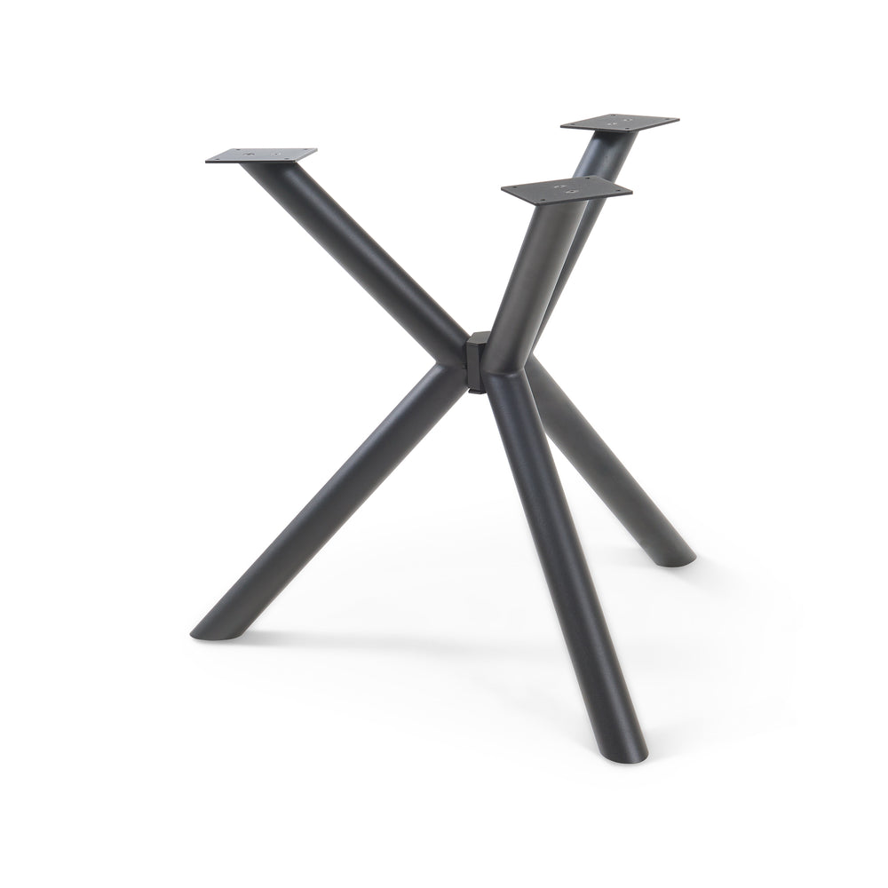 Tischgestell Viserinna Stahl 94,5x94,5x73 cm Schwarz [en.casa] - premiumXL