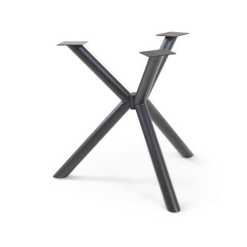 Tischgestell Viserinna Stahl 94,5x94,5x73 cm Schwarz [en.casa] - premiumXL