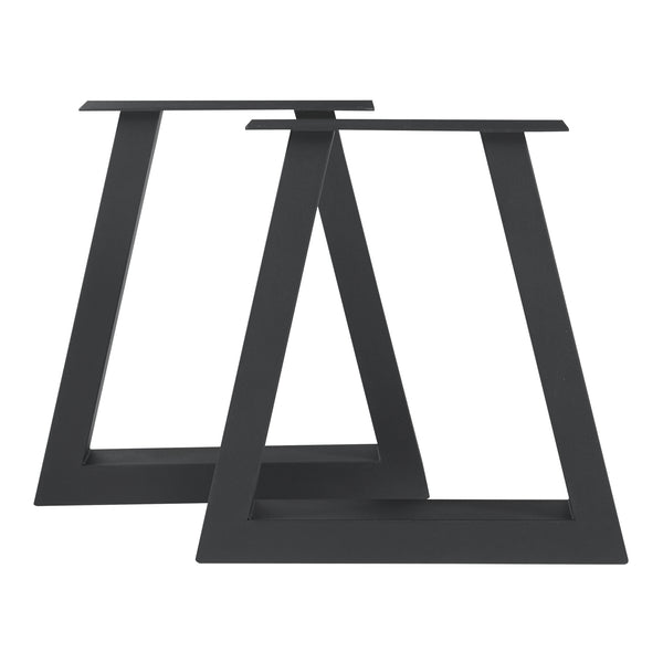 Ensemble de 2 pieds de table Greiling noir [en.casa]