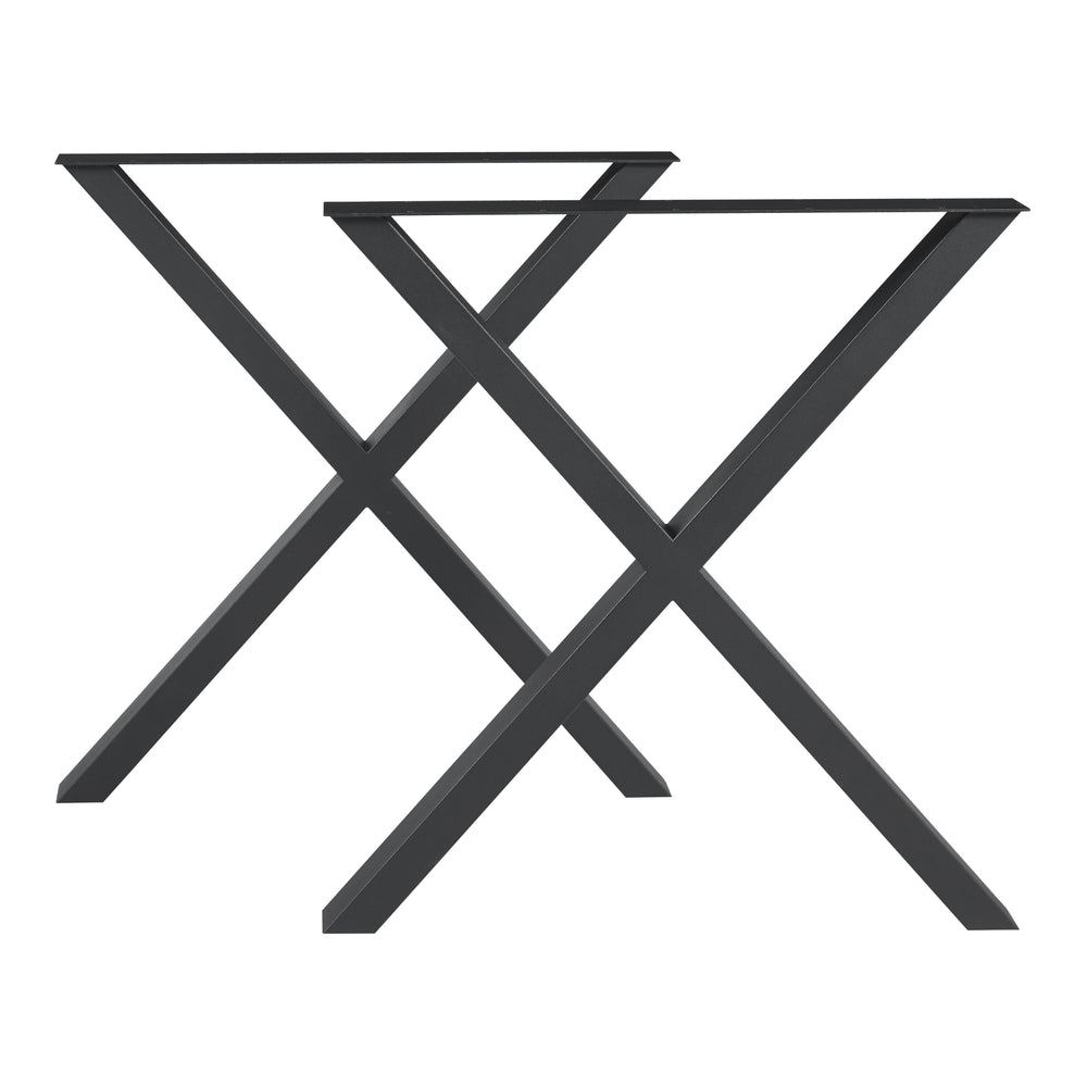 Structure de table lot de 2 Greith noir [en.casa]