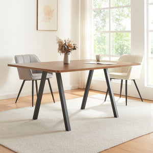 Lot de 2 pieds de table Heustreu acier noir [en.casa]