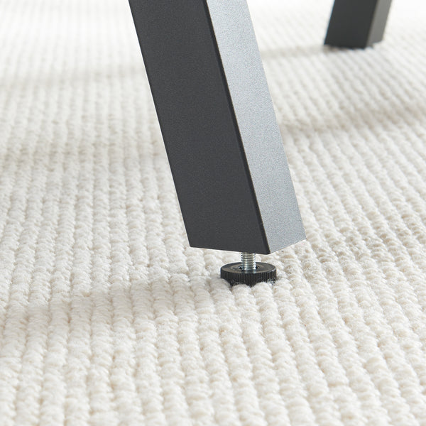 Lot de 2 pieds de table Heustreu acier noir [en.casa]