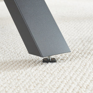 Lot de 2 pieds de table Maribo acier noir [en.casa]