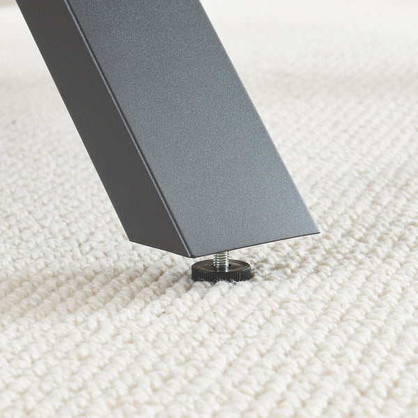 Lot de 2 pieds de table Maribo acier noir [en.casa]