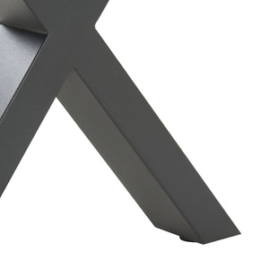 Lot de 2 pieds de table Maribo acier noir [en.casa]