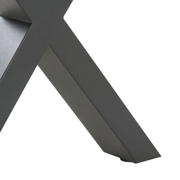 Lot de 2 pieds de table Maribo acier noir [en.casa]