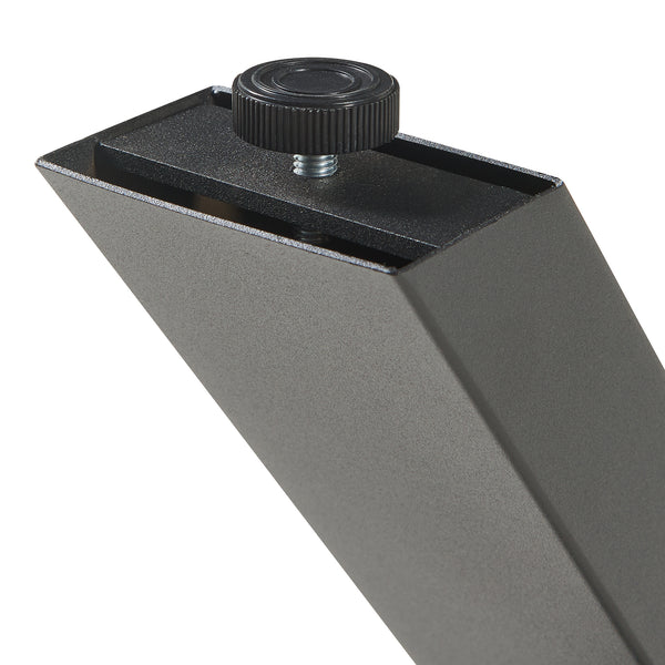 Lot de 2 pieds de table Maribo acier noir [en.casa]