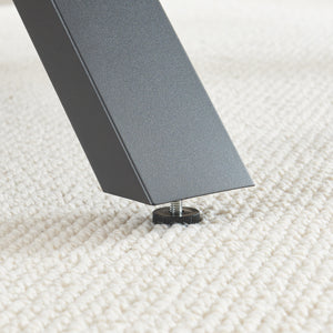 Lot de 2 pieds de table Maribo acier noir [en.casa]
