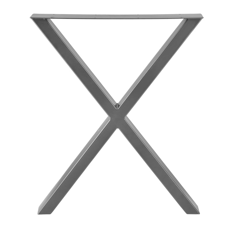 Croquis coté Set de 2 Pieds de Table Greith Métal Forme X [en.casa] 