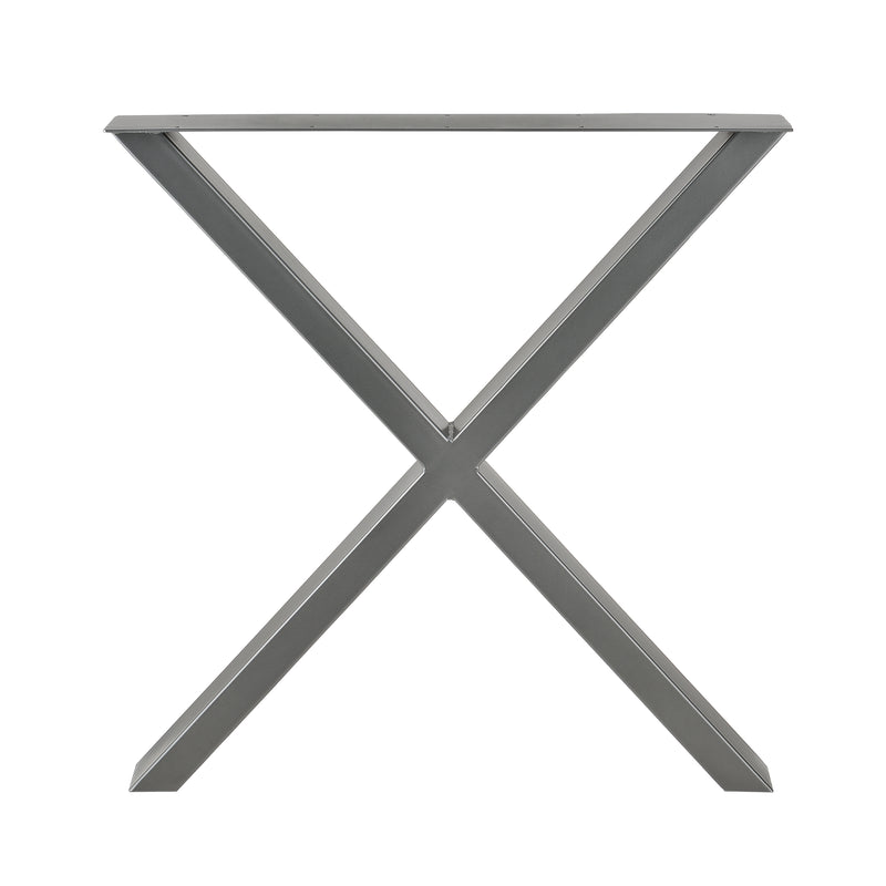Croquis coté Set de 2 Pieds de Table Greith Métal Forme X [en.casa] 