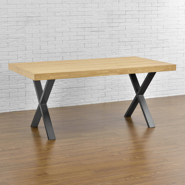 Set de 2 Pieds de Table Greith Métal Forme X [en.casa] 