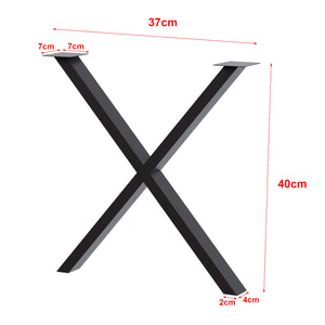 Piètement de table Høng noir différentes tailles [en.casa]