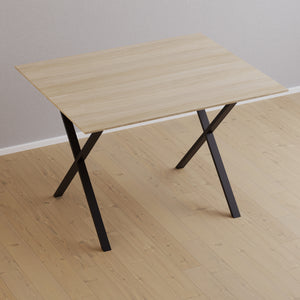 Set de 2 pieds de table Høng forme X en acier [en.casa]