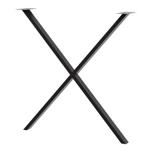 Set de 2 pieds de table Høng forme X en acier [en.casa]