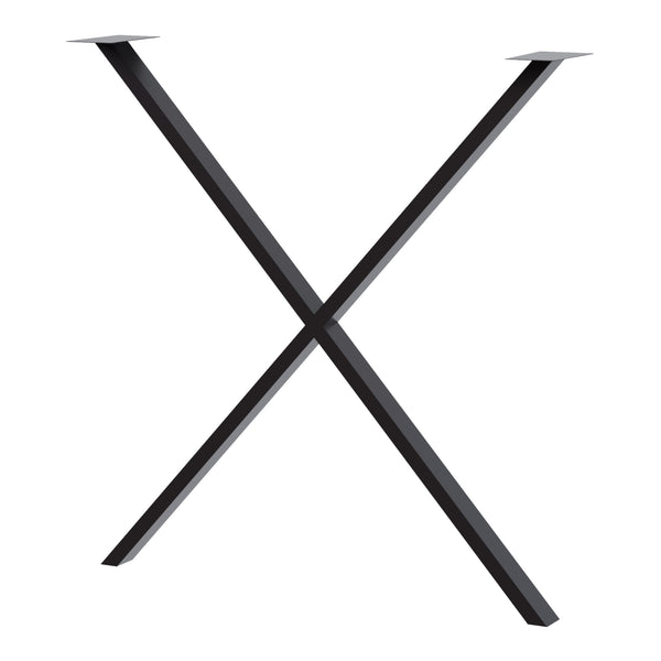 Set de 2 pieds de table Høng forme X en acier [en.casa]