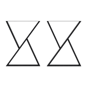 Set de 2 pieds de table Karvia acier noir [en.casa]