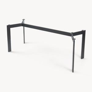 Piétement de table Verg acier laqué noir [en.casa]