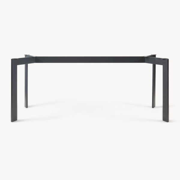 Piétement de table Verg acier laqué noir [en.casa]