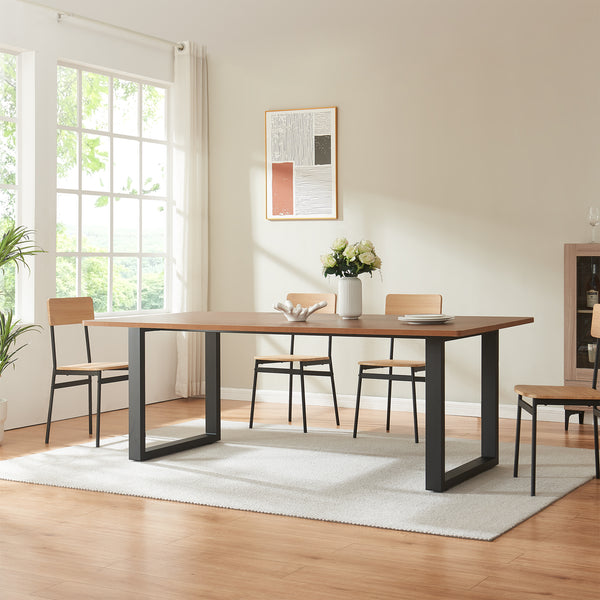 Piétement de table Vestmalu acier laqué noir [en.casa]