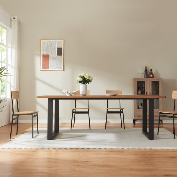 Piétement de table Vestmalu acier laqué noir [en.casa]