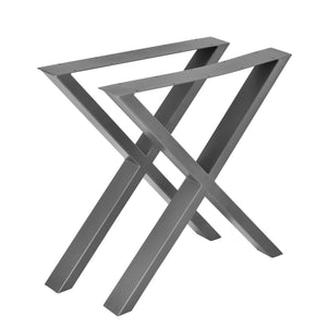Piètement de table Greith lot de 2 - forme X en différentes couleurs et tailles [en.casa] - premiumXL