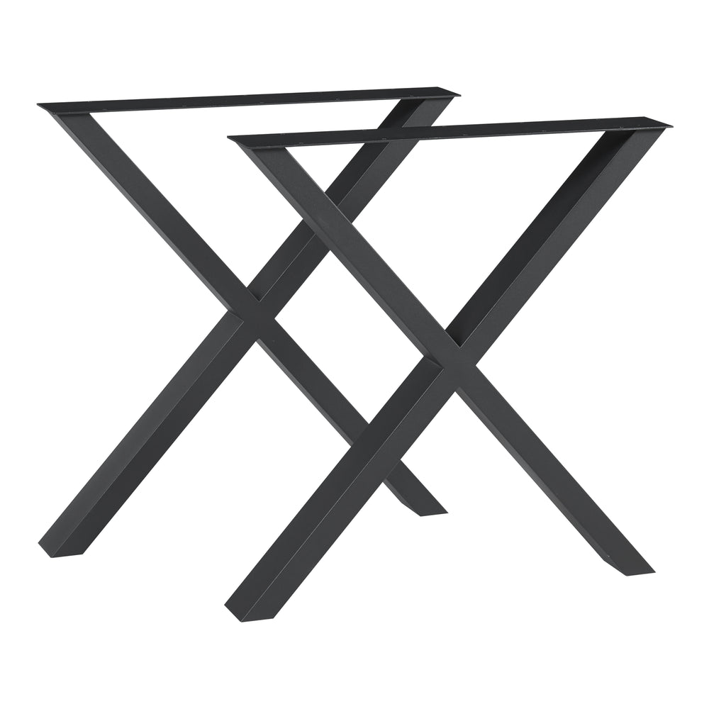 Structure de table lot de 2 Greith noir [en.casa]