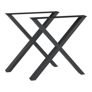 Structure de table lot de 2 Greith noir [en.casa]