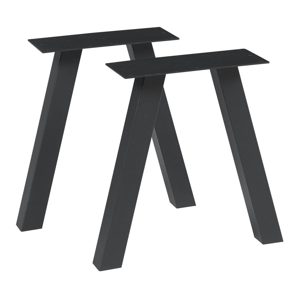 Structure de table lot de 2 paillis de foin noir [en.casa]