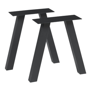 Structure de table lot de 2 paillis de foin noir [en.casa]