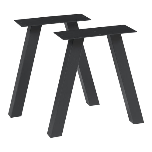 Structure de table lot de 2 paillis de foin noir [en.casa]