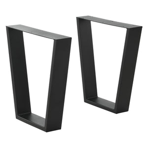 Set de 2 Pieds de Table DIY avec Embouts de Protection Noir Mat [en.casa]