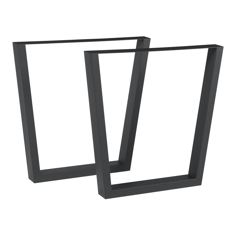 Ensemble de 2 pieds de table Lalling noir [en.casa]