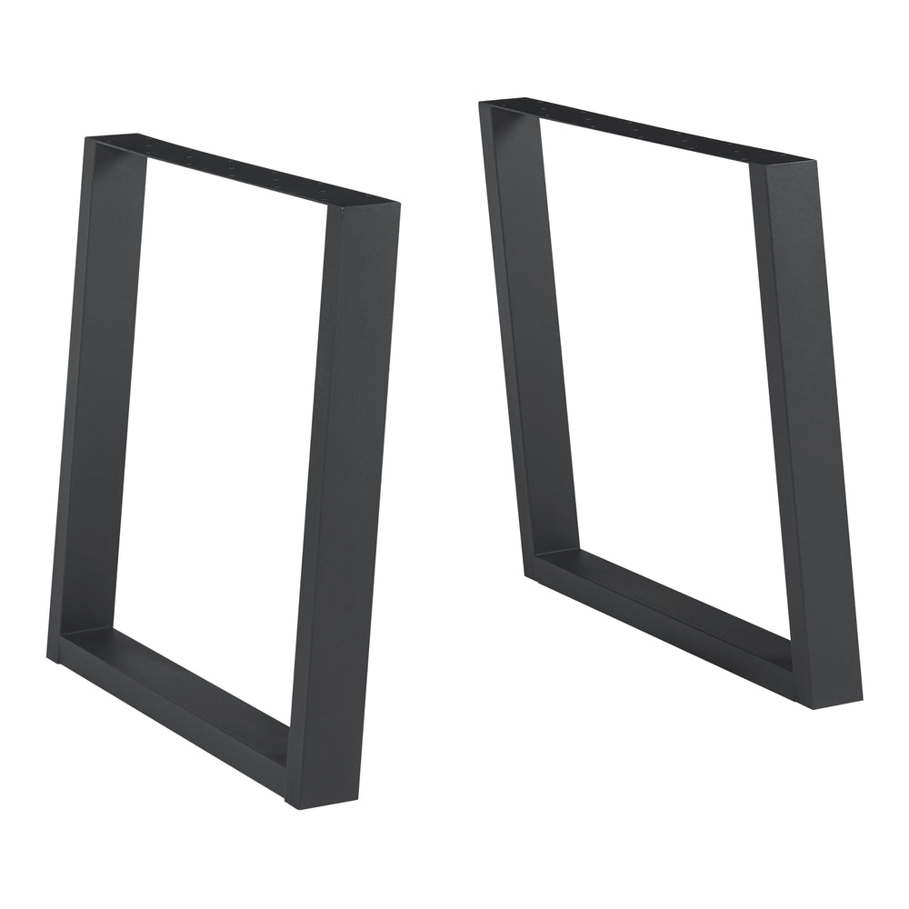 Ensemble de 2 pieds de table Lülsfeld noir [en.casa]