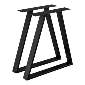 Structure de table Lyngby lot de 2 acier 72x55cm noir [en.casa]