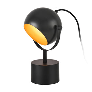 Lampe de bureau Finja E27 en métal 31 cm noir [lux.pro]