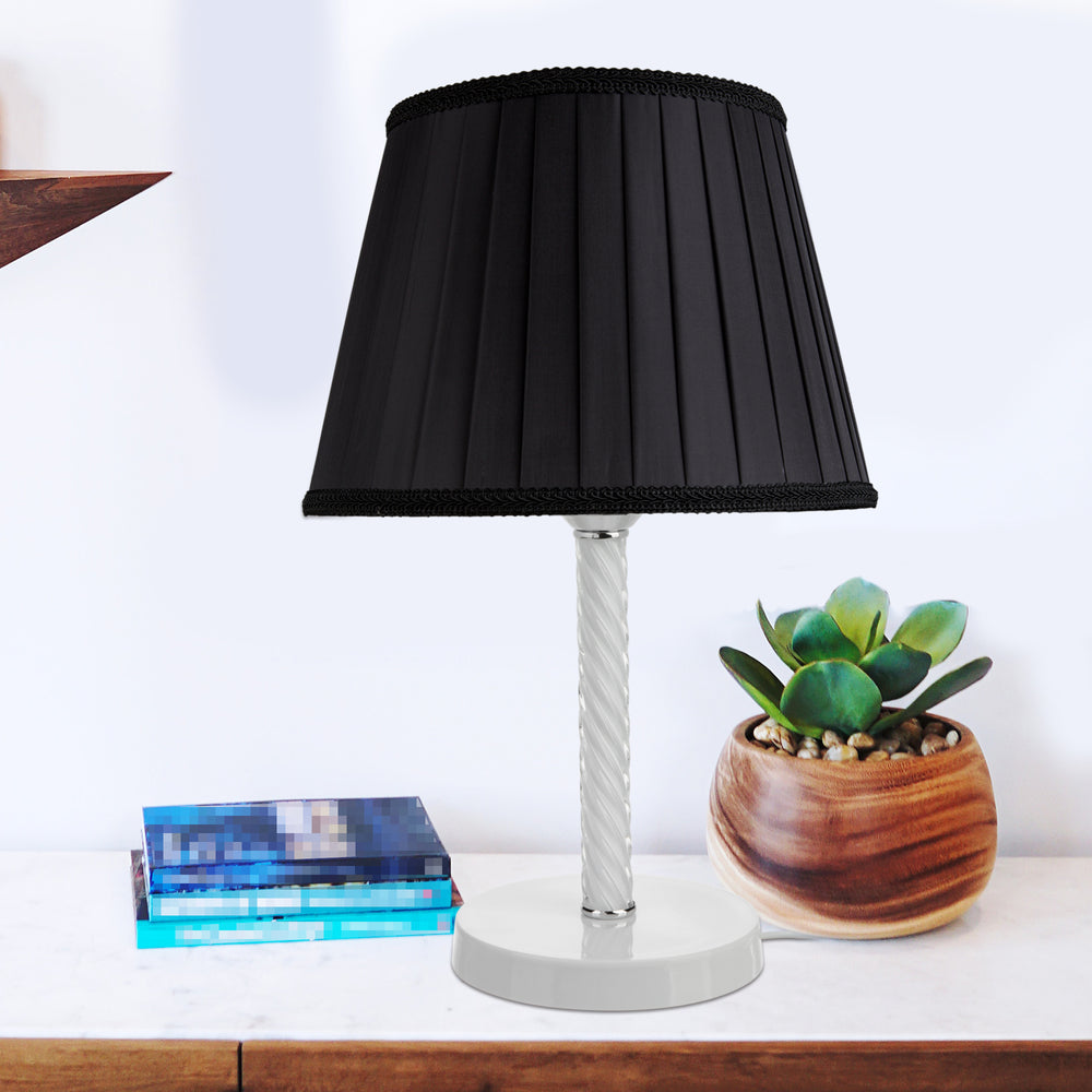 Lampe de table Kilbride E27 métal verre textile en différentes couleurs [lux.pro] - premiumXL