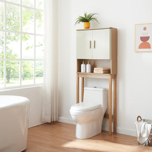 Meuble WC Ferrersp 160 x 63 x 20 cm effet chêne sable naturel [en.casa]