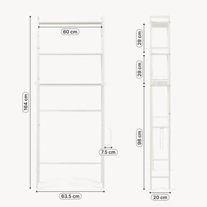Étagère WC Ljukhobro 164 x 64 x 20 cm [en.casa]