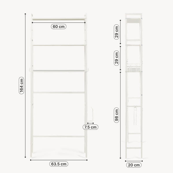 Étagère WC Ljukhobro 164 x 64 x 20 cm [en.casa]