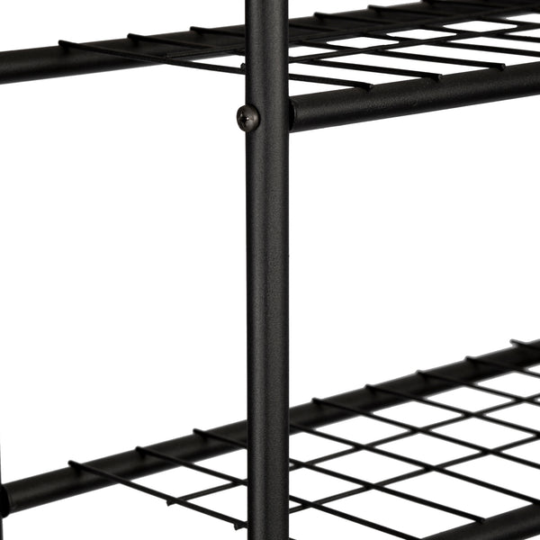 Étagère Nordborg de salle de bain à 3 niveaux sur pied noir [en.casa]