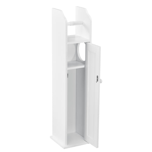 Porte-papier toilette Falkenberg 78x20x18 cm armoire de salle de bain avec étagère blanc en.casa - premiumXL